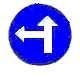 compulsory aheadd or turn left